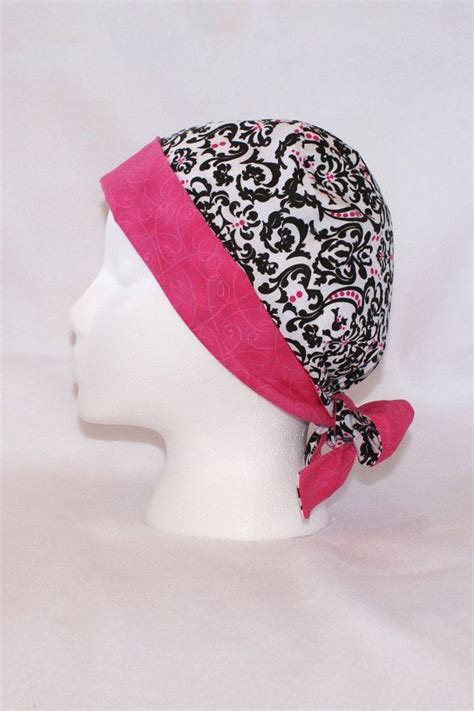 Pixie Tie Back Surgical Scrub Hat Free Shipping Black Etsy