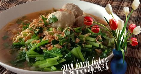 Resep Sawi Kuah Bakso Oleh Fatimah Djarkasih Cookpad