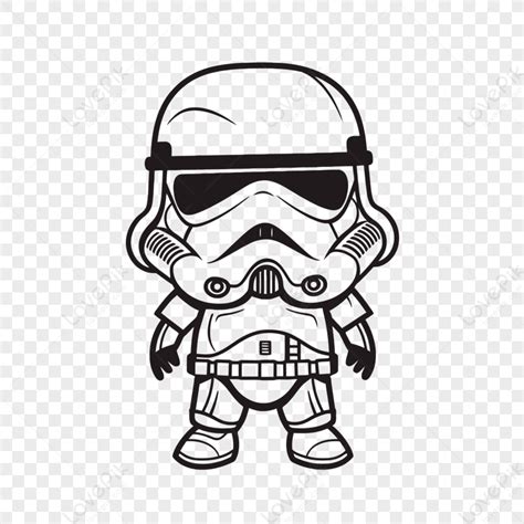 Star Wars Trooper Stickers Free Vector Clipart Illustration Outline Sketch Drawing PNG Image ...