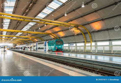 Rome Fiumicino Airport Railway Station Editorial Photo - Image: 29251611