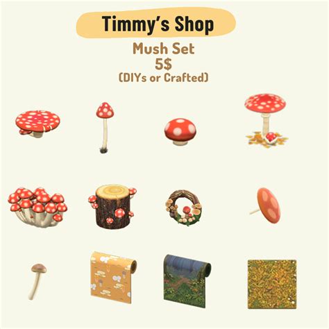 Mushroom Set Timmys Shop Acnh Online Stores Ko Fi Shop Ko Fi ️