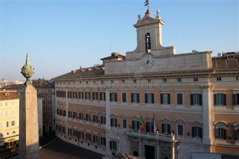 Palazzo Montecitorio, Seat Of The Italian Chamber Of Deputies In Rome Stock Photo - Image of ...