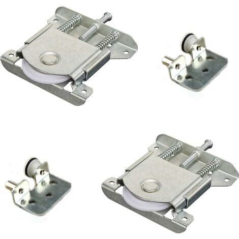 Set of 2 Sliding Door Parts for Wardrobe Wheels Runners Guides Ball ...