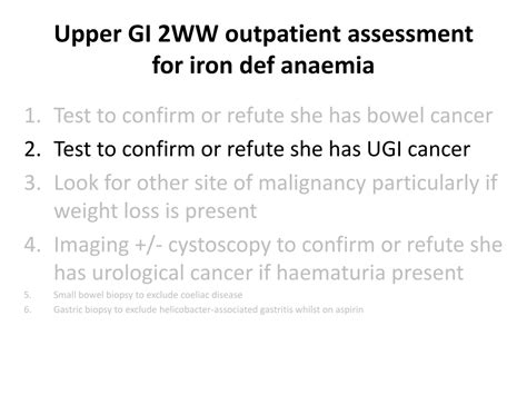 Ppt Suspected Upper Gi Cancer 2ww Pathway Direct Access Pilot