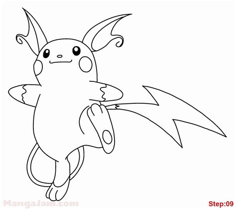 Alolan Raichu Coloring Page Unique Pokemon Trainer Raichu Coloring