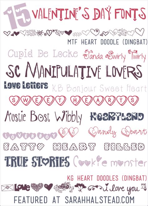 Free Valentine's Day Fonts | Great for Crafting