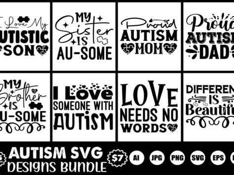 Autism Svg Designs Bundle Buy T Shirt Designs