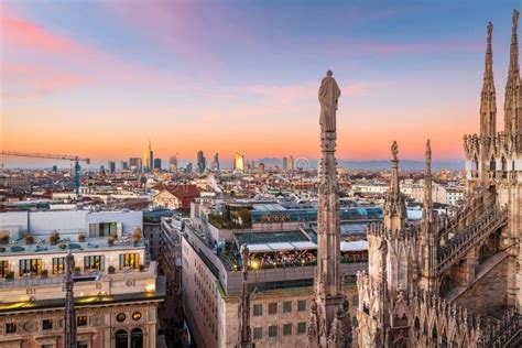 Milan, Italy City Skyline stock image. Image of daytime - 254781595