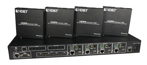 4x4 Matrix over HDB comes with 4 receivers. HDMI 2.0 matrix switcher