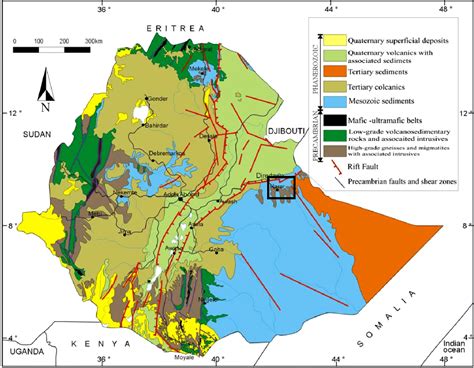 Simplified Geological Map Of Ethiopia With Locality Of The Surveyed