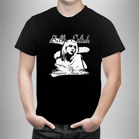 Official Billie Eilish Happier Than Ever Black T Shirt 41 Off