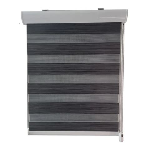 Readymade Zebra Roller Blind Textured Charcoal Matoc Designs