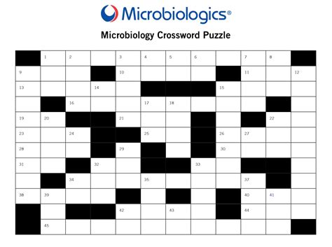 Crossword Puzzle For Microbe Mavens Microbiologics Blog