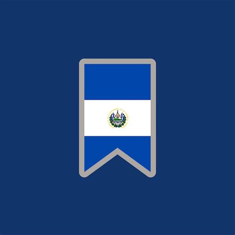 Ilustração Do Modelo De Bandeira De El Salvador Vetor Premium