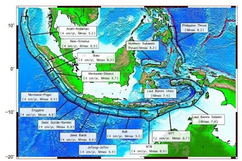 Peta Potensi Tsunami Di Indonesia Newstempo