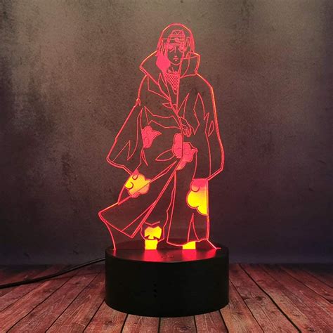 Buy Anime Cartoon Comic Naruto Uchiha Sasuke Itachi 3D Desk Lamp LED