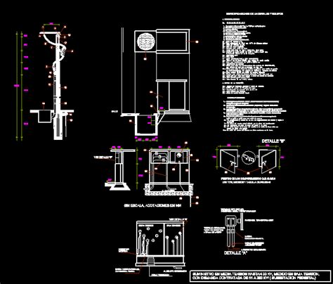 Subestacion Electrica Media Tension En Autocad Librer A Cad