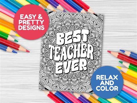 Teacher Quotes Coloring Pages Graphic by DesignScape Arts · Creative ...