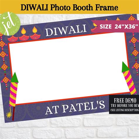 Diy Diwali Photo Booth Frame Photo Booth Props Festival Etsy