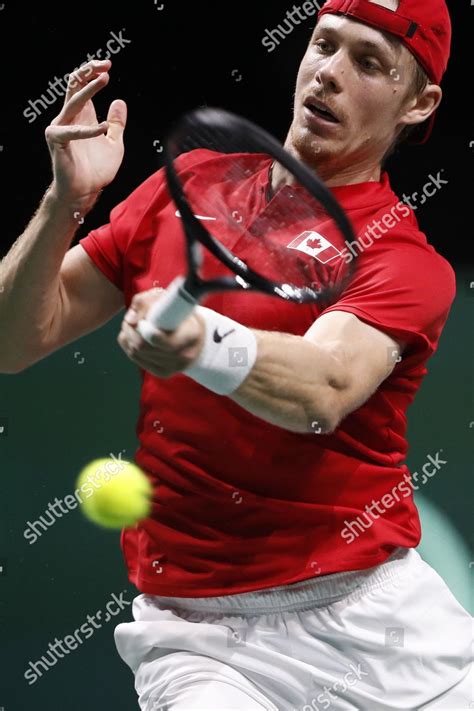 Canadas Denis Shapovalov Action During His Editorial Stock Photo