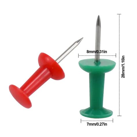 Dropship 200pcs Multi-Colored Push Pins With Plastic Heads And Steel ... 