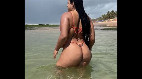 Brazilian Married Brunette Girl In Bikini Micro On The Beach Filmed By Her Husband Xxx Mobile