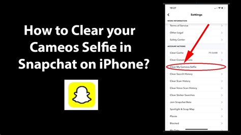 How To Clear Your Cameos Selfie In Snapchat On Iphone Youtube