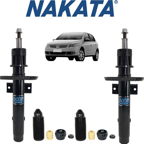 Kit 2 Amortecedores Dianteiros Nakata Batentes Gol G6 2015 Submarino