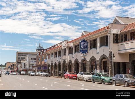 LADYSMITH, SOUTH AFRICA - MARCH 21, 2018: A street scene, with ...