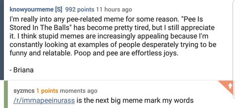 Pee Meme Endorsement By Kym Imma Pee In Ur Ass Know Your Meme