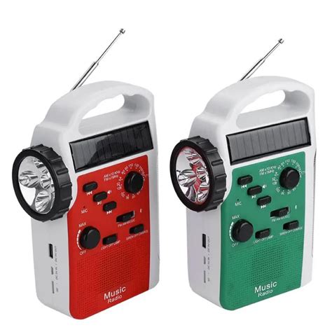 Solar Radio AM/FM Bluetooth Solar Hand Crank Dynamo Outdoor Radio With Speaker Emergency ...