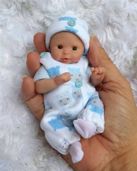 Miniature Ooak Hand Sculpted Newborn Baby Boy Clay Art Doll Toy Dawn