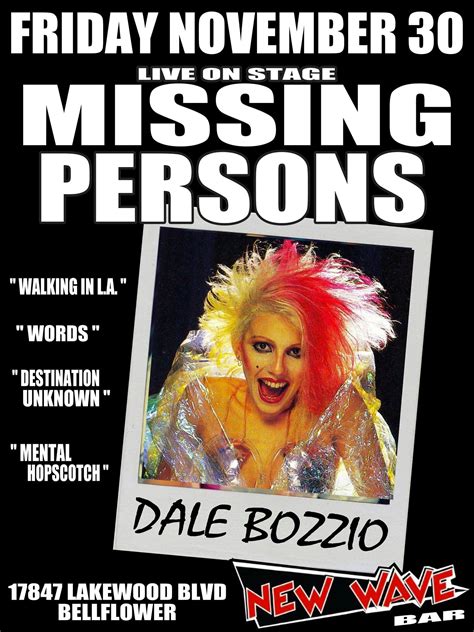 Missing Persons -Live on Stage- Tickets 11/30/18