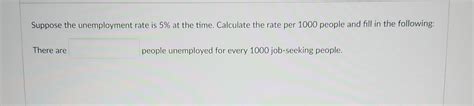 Solved Suppose The Unemployment Rate Is At The Time Chegg