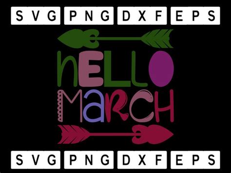 Hello March Svg Graphic By Alvinagould012 · Creative Fabrica