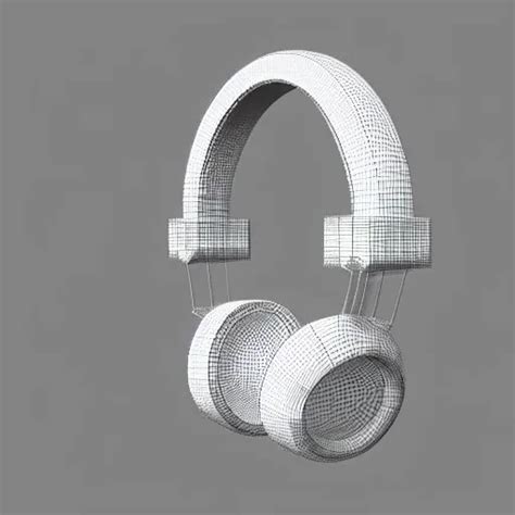 Low Poly Headphones Polygon 3d Render Belender Stable Diffusion