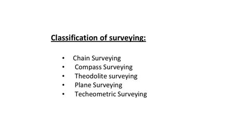 Classification Of Surveying In Civil Engineering Youtube