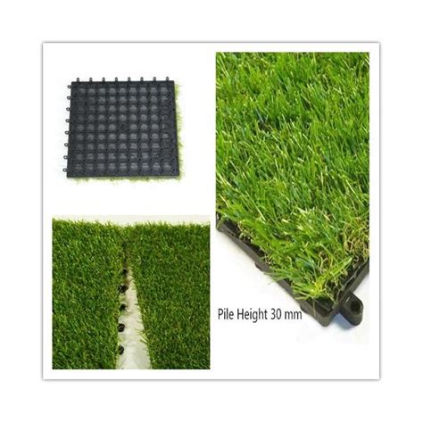 Sumc Artificial Grass Tiles Fake Grass Lawn Interlocking Flooring And