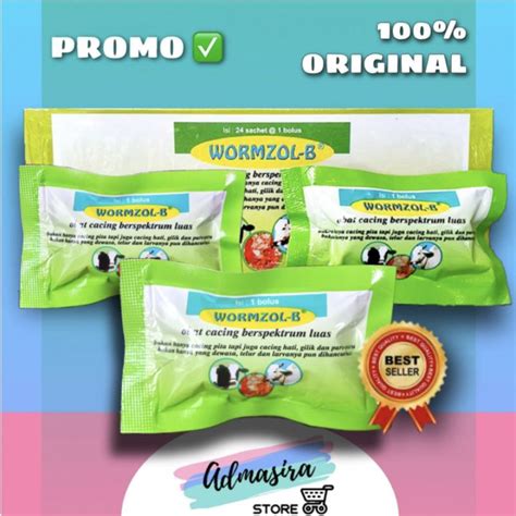 Jual WORMZOL B Bolus Sachet Obat Cacing Sapi Kerbau Kuda Kurus Shopee