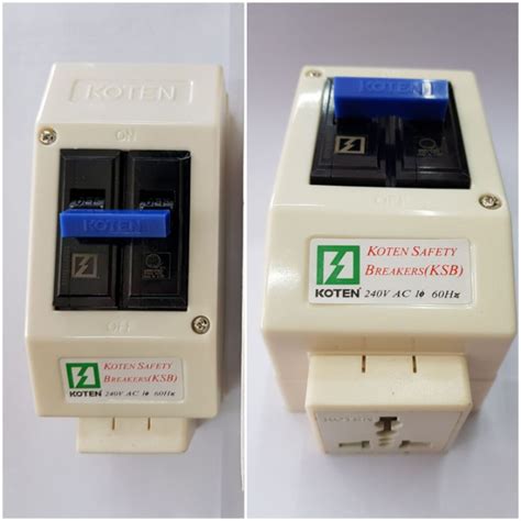 Koten Safety Breaker With Universal Outlet For Aircon Or Heater 15A