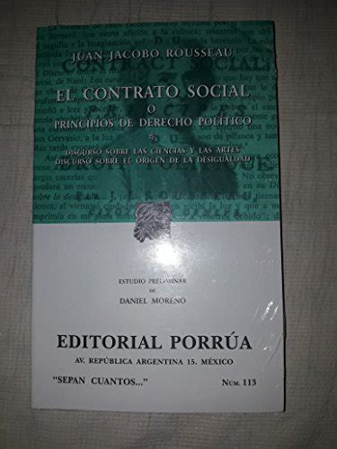 9789700749204 El Contrato Social o Principios del Derecho Político