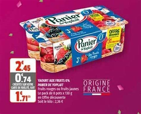 Promo Yaourt Aux Fruits Panier De Yoplait Chez Coccimarket