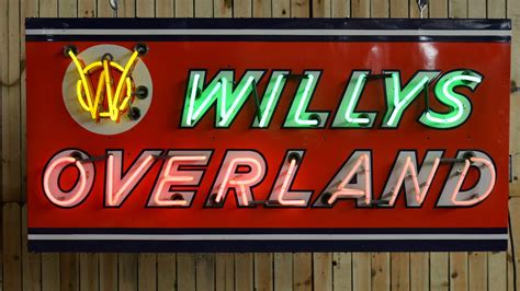 Willys Overland Neon Sign For Sale At Auction Mecum Auctions