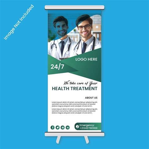 Premium Vector Medical Healthcare Display Poster Roll Up Banner And