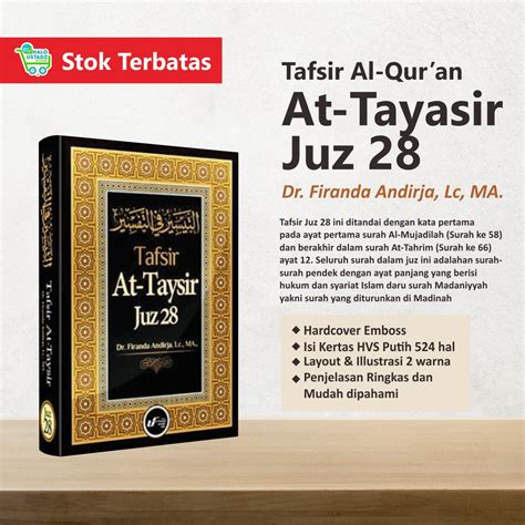 Jual Buku Tafsir Juz Karya Ustadz Dr Firanda Andirja Lc Ma