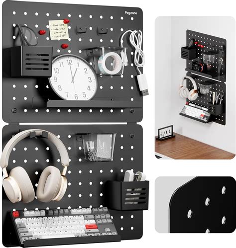 Amazon Pegzone Pegboard Combination Kit Metal Pegboard Wall