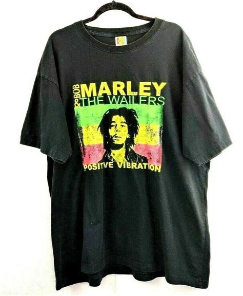 Bob Marley Positive Vibrations The Wailers Tee Shirt Gem