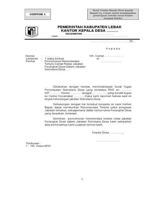 Contoh Surat Usulan Promosi Jabatan 47 Koleksi Gambar