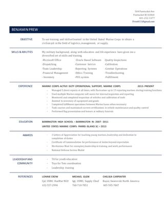 Prew Resume Pdf