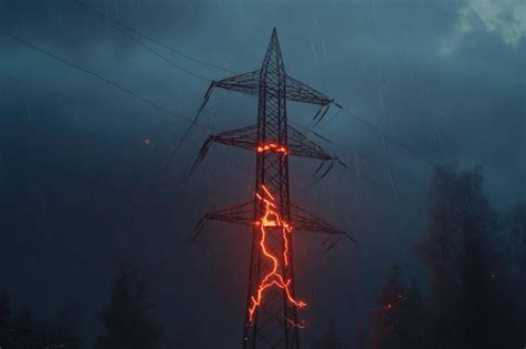 High Voltage Posts And Towers For Electricity Transmission Premium AI